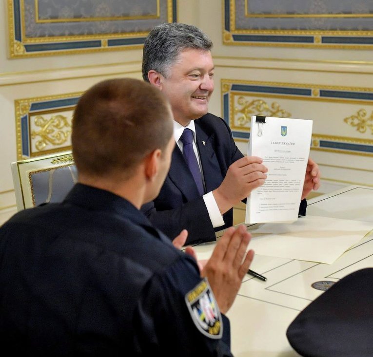 Встреча Петра Порошенко с патрульной полицией Киева