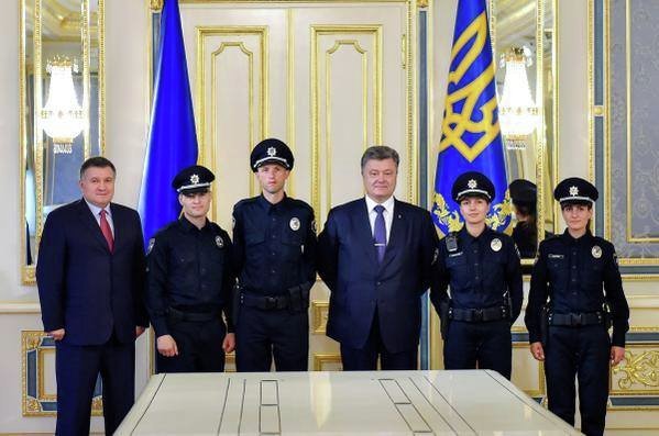 Встреча Петра Порошенко с патрульной полицией Киева