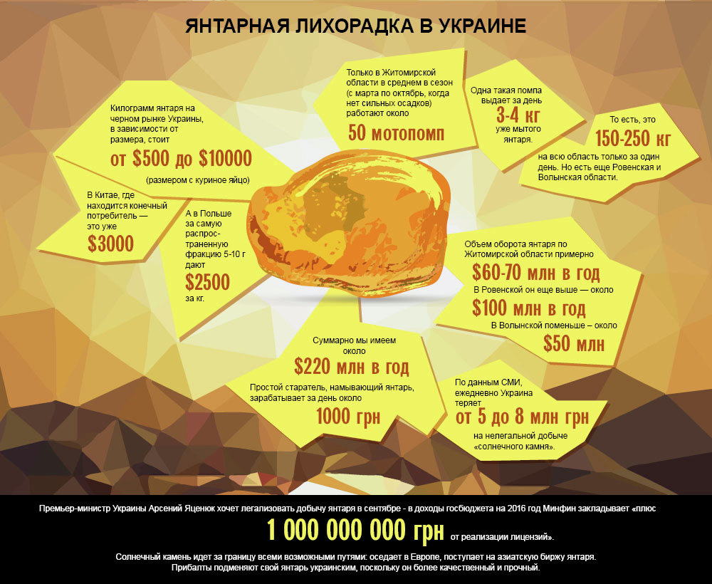 Инфографика. Янтарная лихорадка в Украине