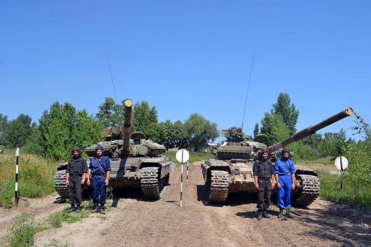 Обучение украинских танкистов