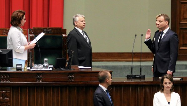 Президент Польши Анджей Дуда в Сейме. Архивное фото