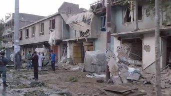 На месте мощного взрыва в Кабуле. Видео