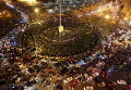 Общий вид площади Тахрир, где собираются египтяне, чтобы отпраздновать открытие нового Суэцкого канала, Каир, Египет