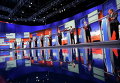 Кандидаты в президенты США на дебатах в Кливленде, штат Огайо