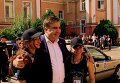 Михаил Саакашвили с будущими сотрудниками полиции