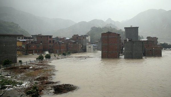 Тайфун Соуделор в китайской провинции Чжэцзян