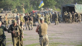 Украинские военные в районе Старогнатовки