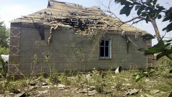 Обстрел села Красногоровка в Ясиноватском районе