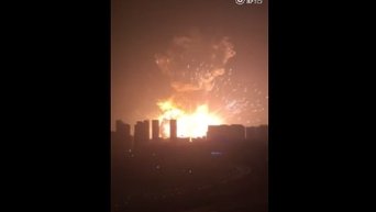 В Китае произошел взрыв. Видео