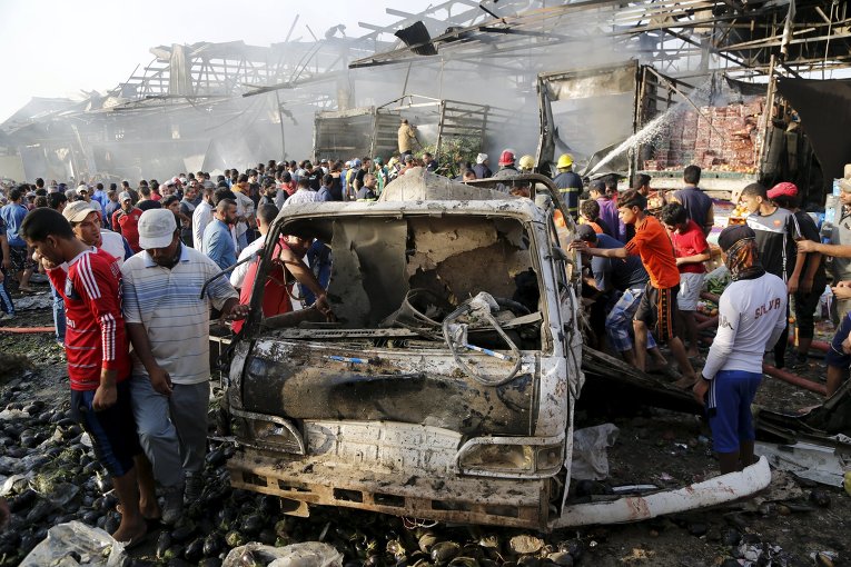 Последствия взрыв в Багдаде