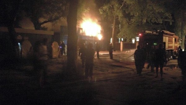 Пожар в подпольном цехе в Киеве