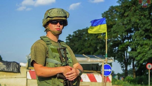 Блокпост сил АТО в Донбассе