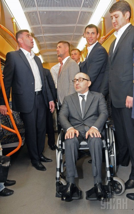 Кернес на запуске нового поезда в метро Харькова