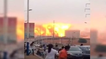 Мощный взрыв в Китае. Видео