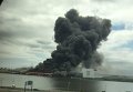 В Японии возник сильный пожар на сталелитейном заводе
