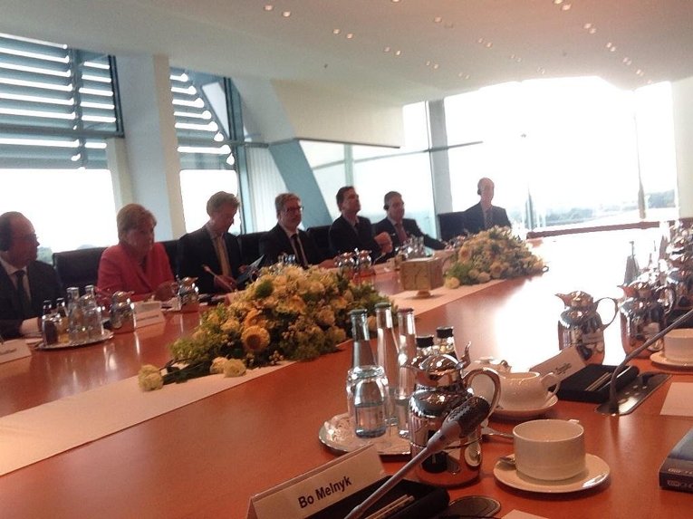 Переговоры Петра Порошенко с Ангелой Меркель и Франсуа Олландом в Берлине