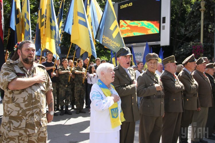 Празднование Дня Независимости Украины в Ивано-Фраковске