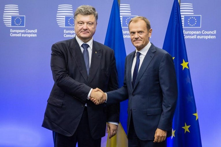 Президент Украины Петр Порошенко и глава Европейского Совета Дональд Туск
