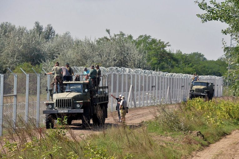 Ограждение на южной границе Венгрии с Сербией