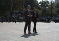 Петр Порошенко и Владимир Гройсман на месте столкновений под Верховной Радой Украины