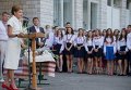 Марина Порошенко на 1 сентября в Белоцерковской школе с инклюзивным обучением