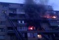 Ликвидация пожара в девятиэтажке Киева