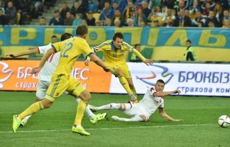 Сборная Украины по футболу обыграла команду Белоруссии в отборе Евро-2016