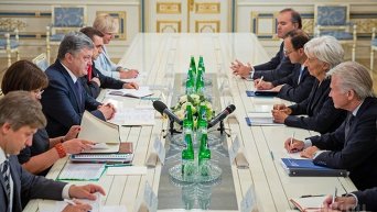 Встреча Порошенко и Лагард в Киеве. Архивное фото