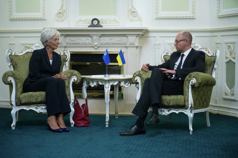 Встреча Яценюка и Лагард в Киеве