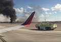 В Лас-Вегасе загорелся самолет. Видео