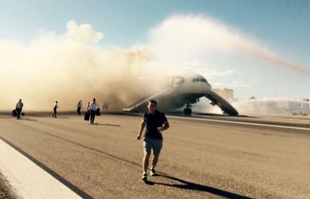 Пожар самолета в Лас-Вегасе