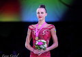 Церемония награждения бронзового призера чемпионата мира по художественной гимнастике украинки Анны Ризатдиновой