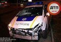 ДТП с участием патрульного полицейского авто Toyota Prius в Киеве