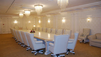 Конференц-зал Premier в Президент-отеле в Минске, где проходят заседания контактной группы по Украине