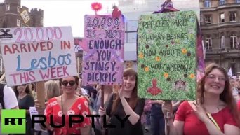 В Лондоне прошла многотысячная демонстрация в поддержку мигрантов