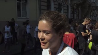 Гайдар возглавила женский забег по центру Одессы. Видео