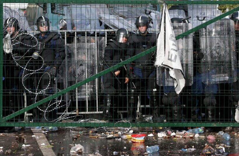 Протесты мигрантов в Венгрии