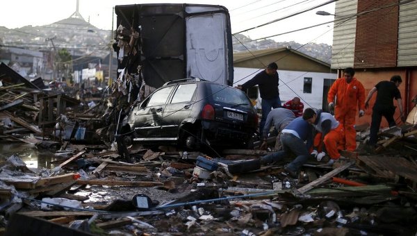 Чили после землетрясения и цунами. Архивное фото