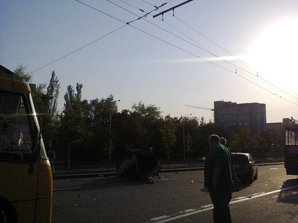 ДТП с участием ополченцев ДНР в Донецке