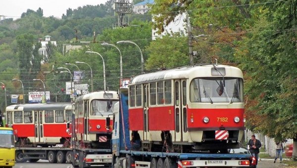 Чешские трамваи, закупленные киевскими властями