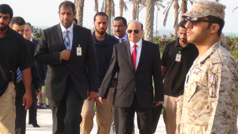 Президент Йемена Абд Раббу Мансур Хади, Премьер-министр Йемена Халед Бахах.