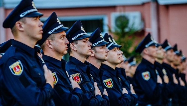 Патрульные полицейские в Одессе