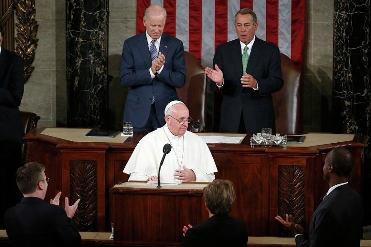 Папа Римский Франциск выступил в Конгрессе США