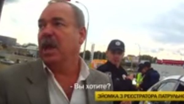 Задержание пьяного водителя в Киеве. Видео