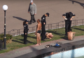 Полиция задержала пьяную компанию в фонтане на Дворце Спорта