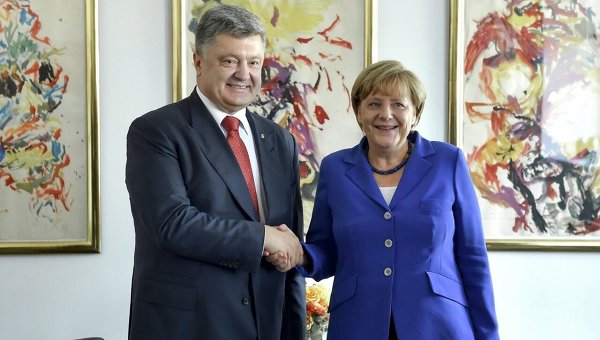 Президент Украины Петр Порошенко и канцлер Германии Ангела Меркель