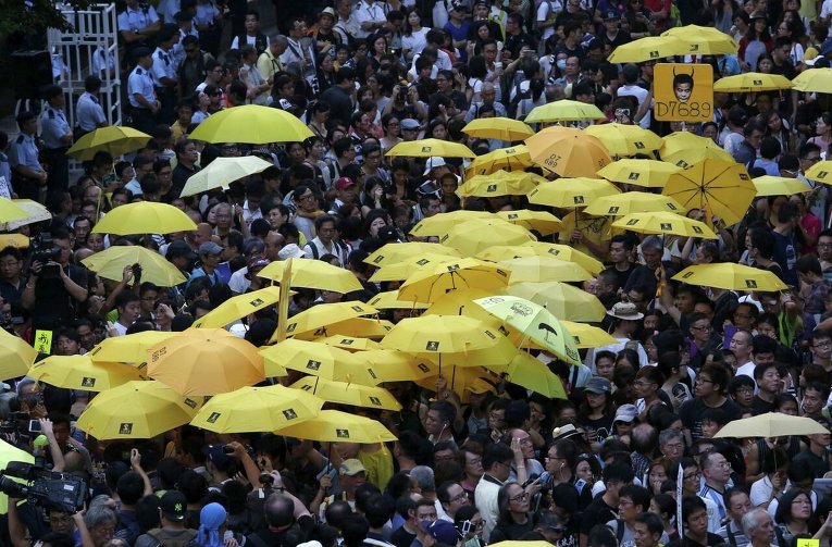 Демократические протесты в Гонконге.