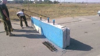 Блокпост на границе Крыма.