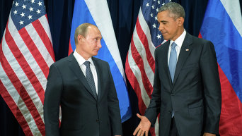Президент РФ Владимир Путин и президент США Барак Обама