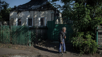 Жители поселка Старомихайловка Донецкой области